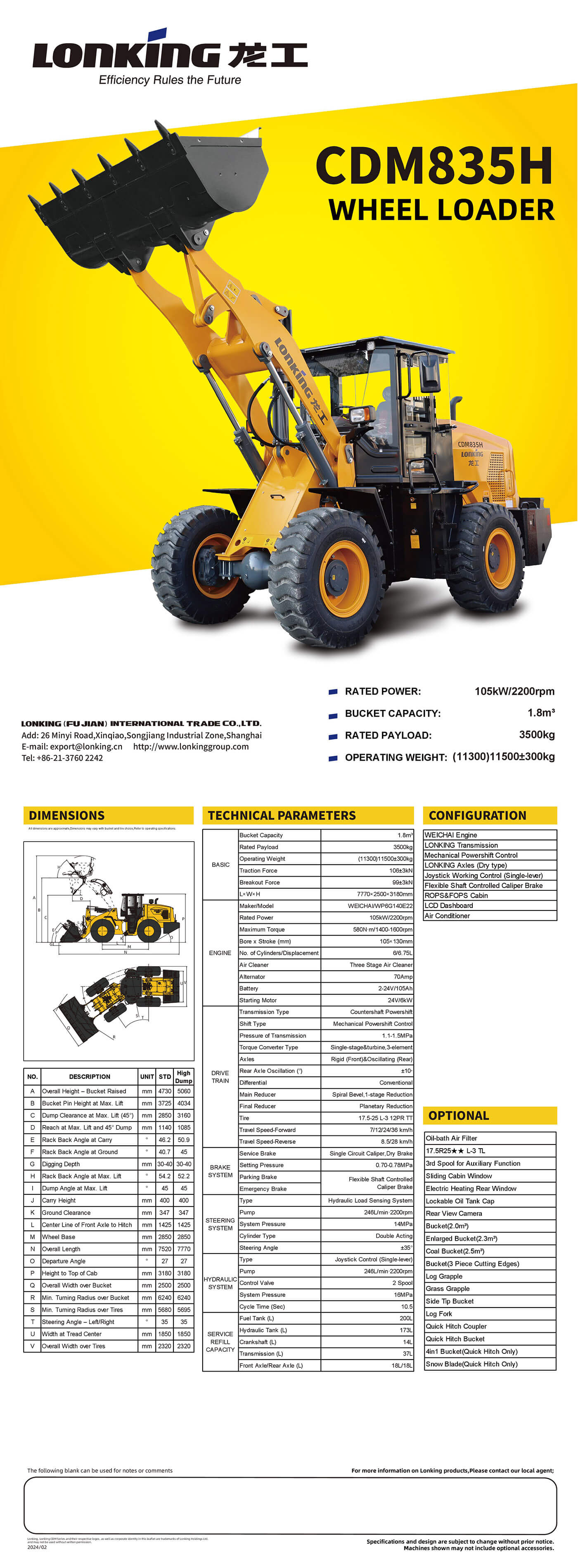 CDM835H 3 4T Lonking Holdings Limited cdm835h-3-4t-lonking-holdings-limited